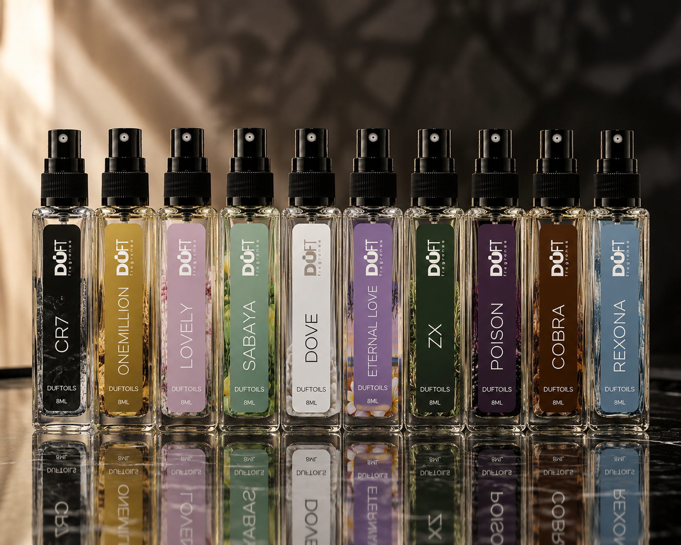 Duftoils 8ml Perfume Combo (Set of 10) – Long-Lasting Fragrances